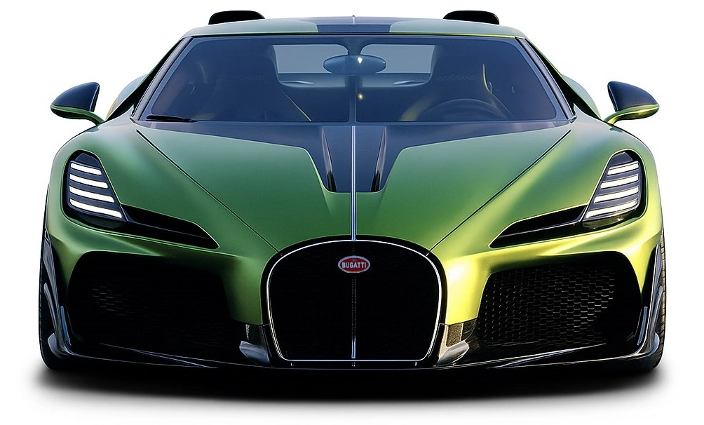 Спортивный автомобиль Bugatti Brouillard '2025 вид спереди