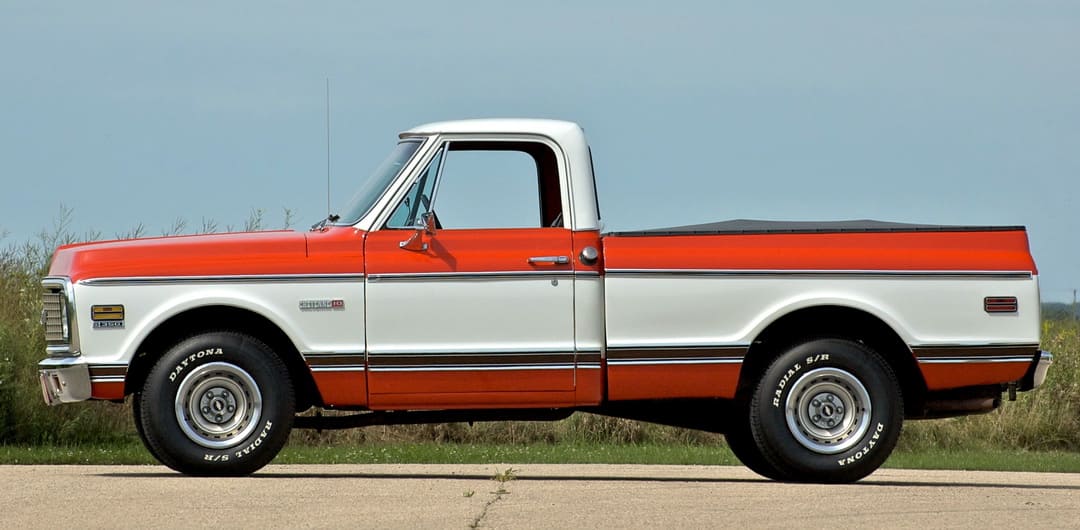 Chevrolet C10 Cheyenne Fleetside Pickup Truck '1971-72 вид сбоку