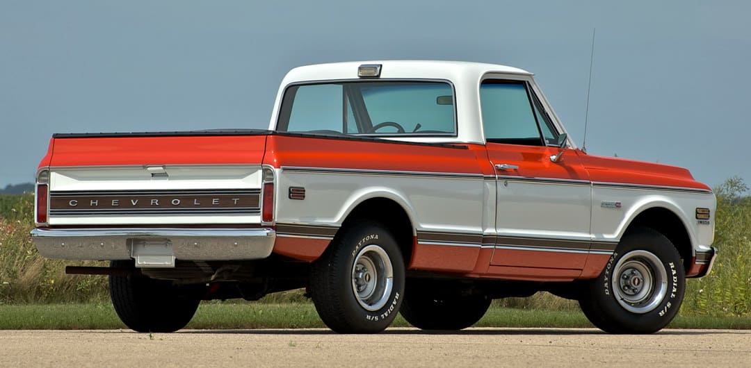 Chevrolet C10 Cheyenne Fleetside Pickup Truck '1971-72 вид сзади