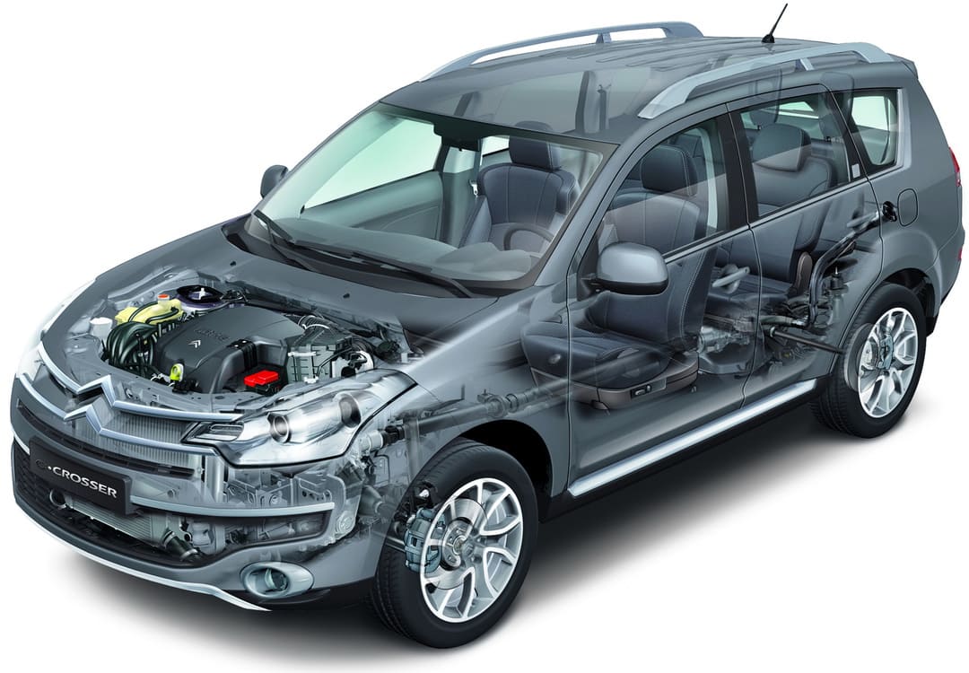 Фото кроссовера Citroën C-Crosser '2007-12 в разрезе