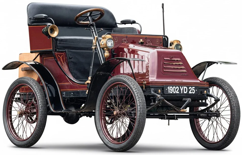 Clément Type B Voiturette '1902 вид спереди под углом