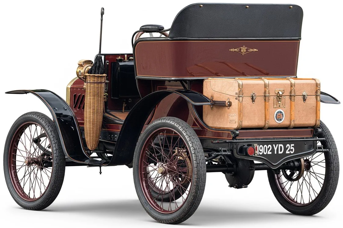 Clément Type B Voiturette '1902 вид сзади под углом