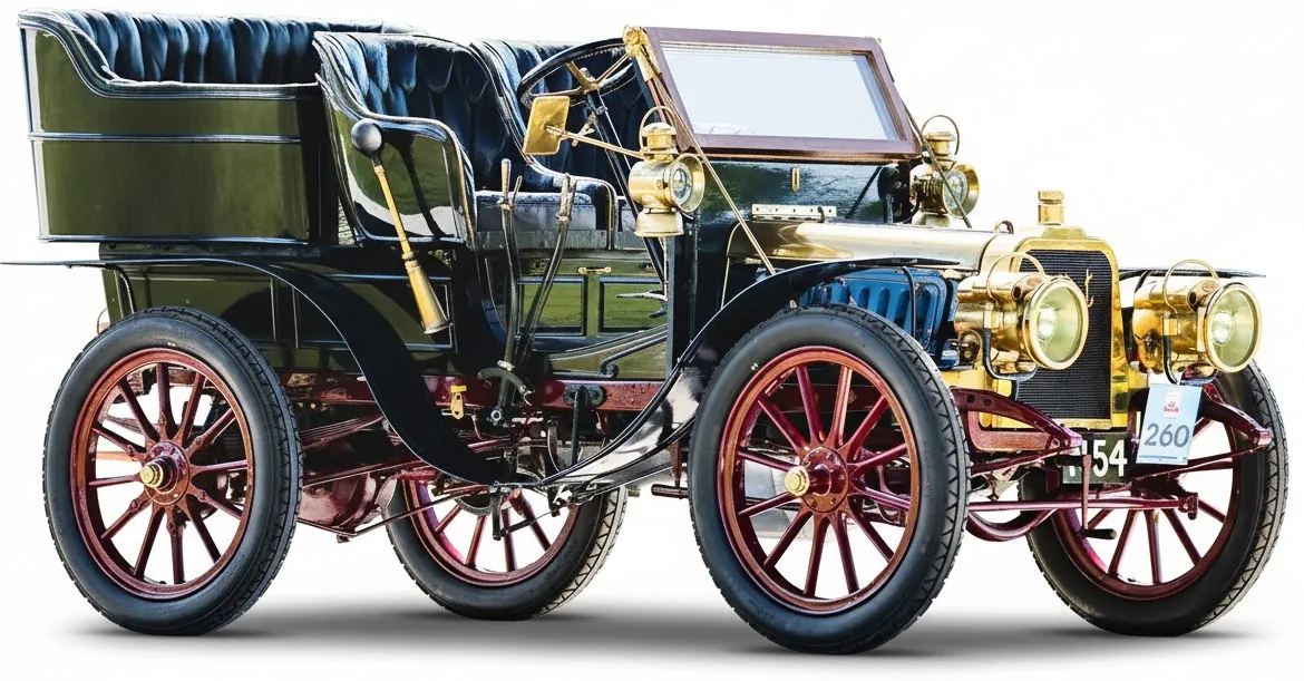 Clément 12/16 HP Rear-Entrance Tonneau '1903 вид сбоку под углом