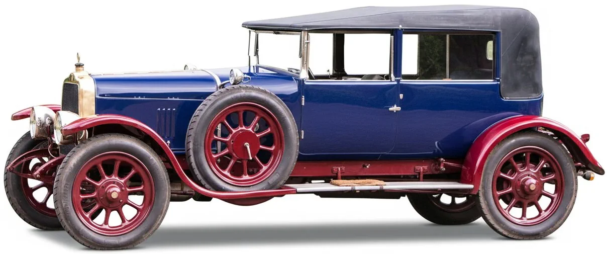 Clément-Talbot 25/50 HP 4½-Litre Type 4SW All-Weather Tourer '1919 вид сбоку с поднятым верхом