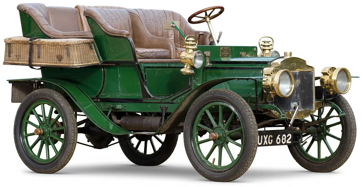 Columbia Mark XLIII Two-Cylinder Rear Entrance Tonneau '1904 вид спереди под углом