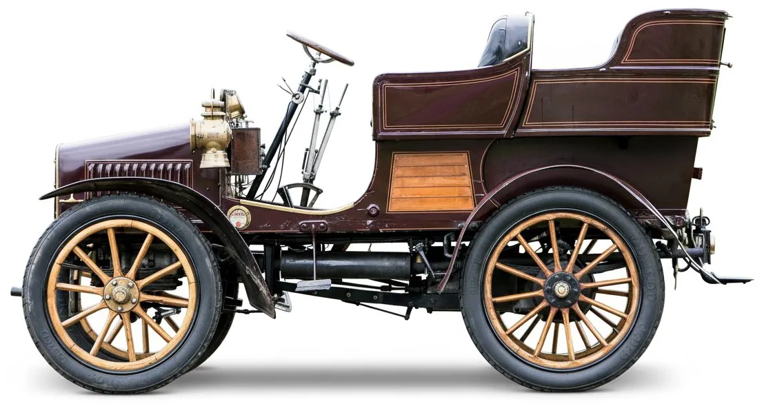 Decauville 8½  HP Twin-Cylinder Four-Seat Rear-Entrance Tonneau '1901 вид сбоку