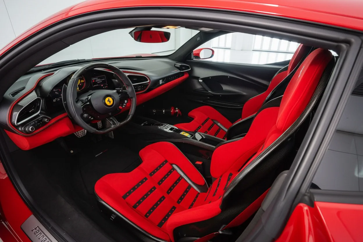 Интерьер спорткара Ferrari 296 GTB Assetto Fiorano '2023