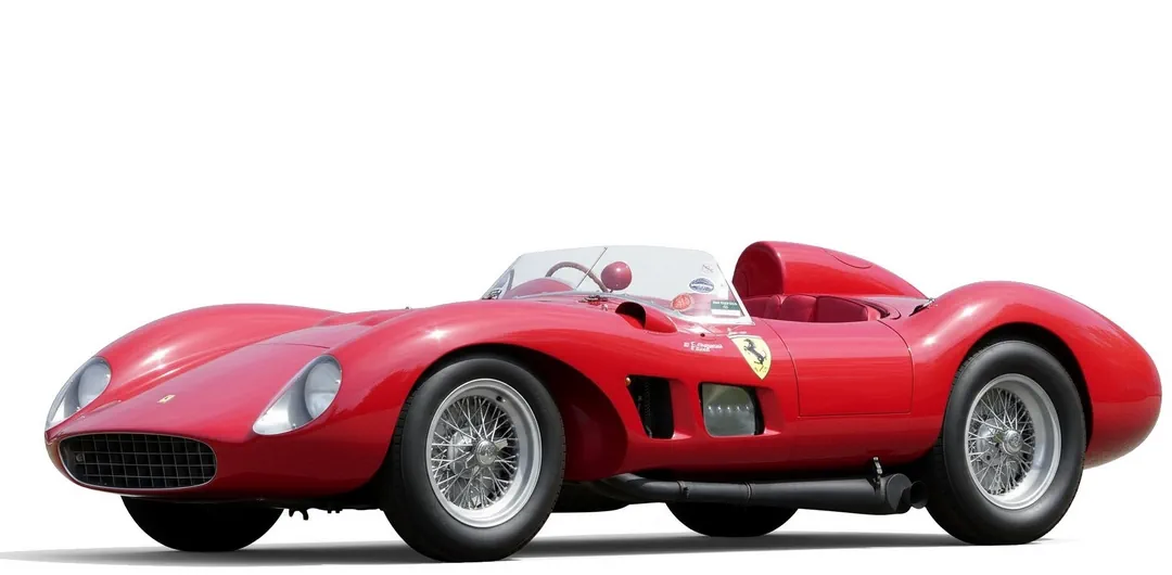 Ferrari 500 TRC 1956 — спорткар — белый фон