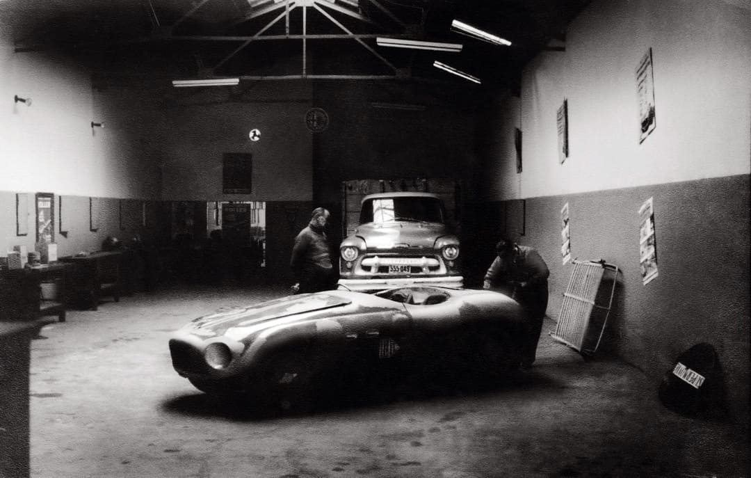 Старинная фотография автомобиля Ferrari 625 TF Spyder '1953