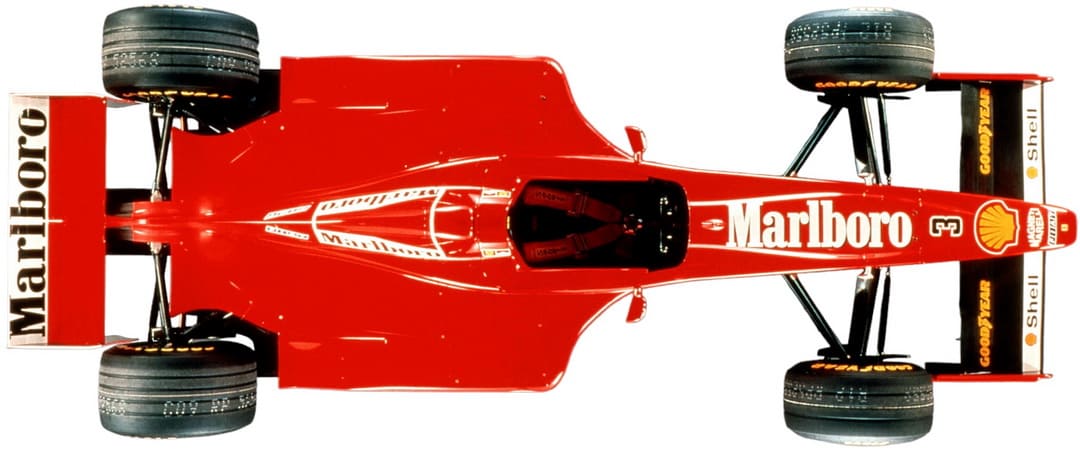 Ferrari F300 '1998 вид сверху
