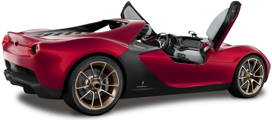 Ferrari Sergio '2013 вид сбоку с открытыми дверями