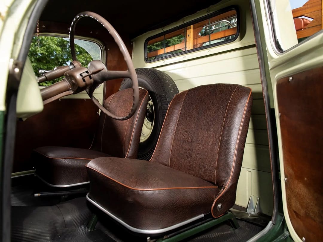 Интерьер кабины пикапа Fiat 1100 Industriale '1955