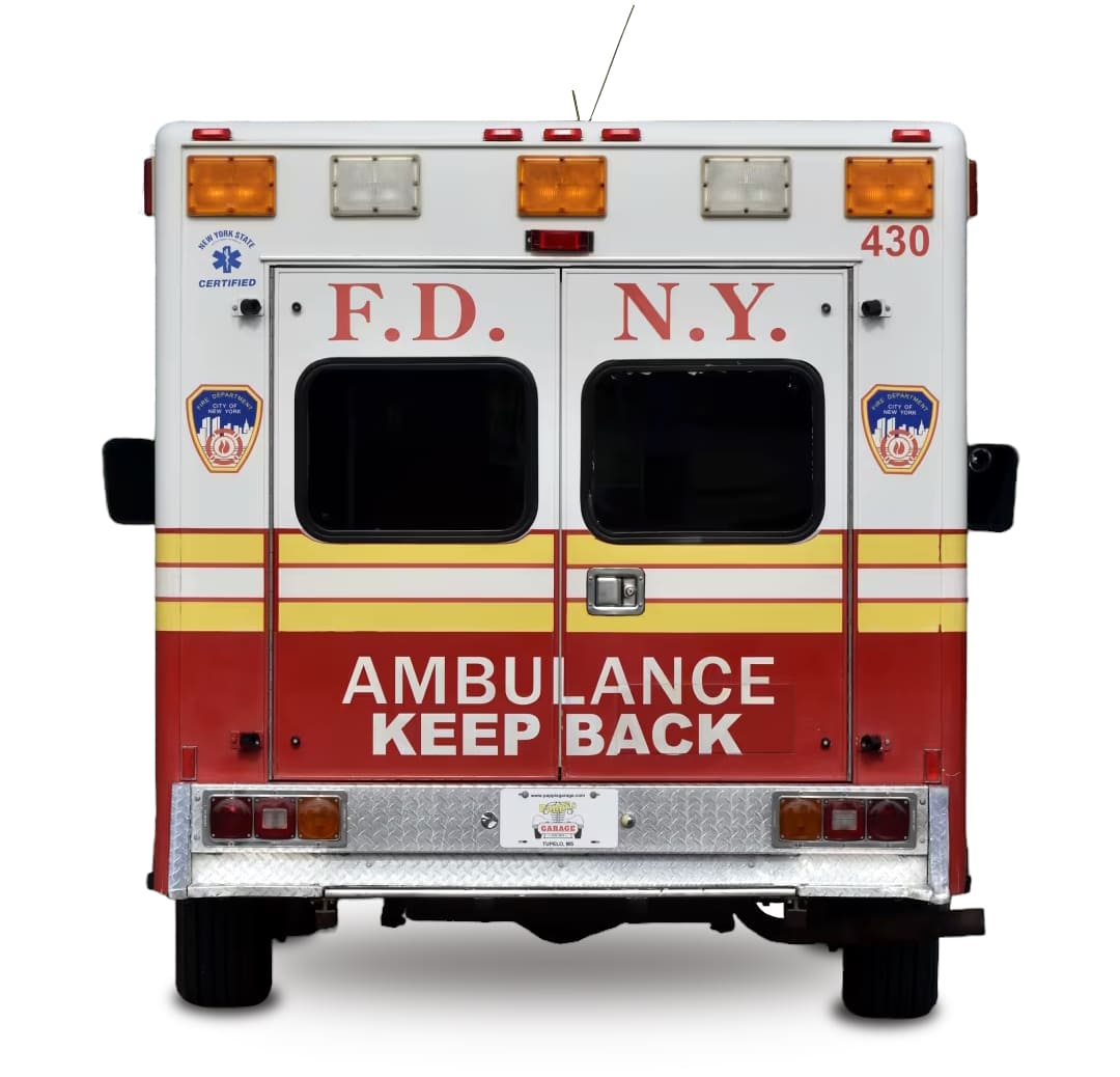 Скорая помощь Ford E350 Fire Department of New York Ambulance '1993 года, вид сзади