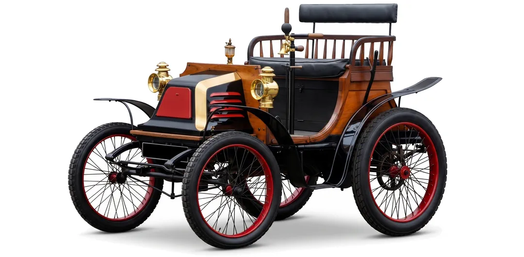 Georges Richard Type A 1899 — ретро авто — белый фон