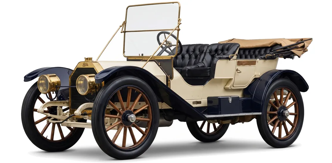 Glide Model 45 Scout 1910 — старинный авто — белый фон