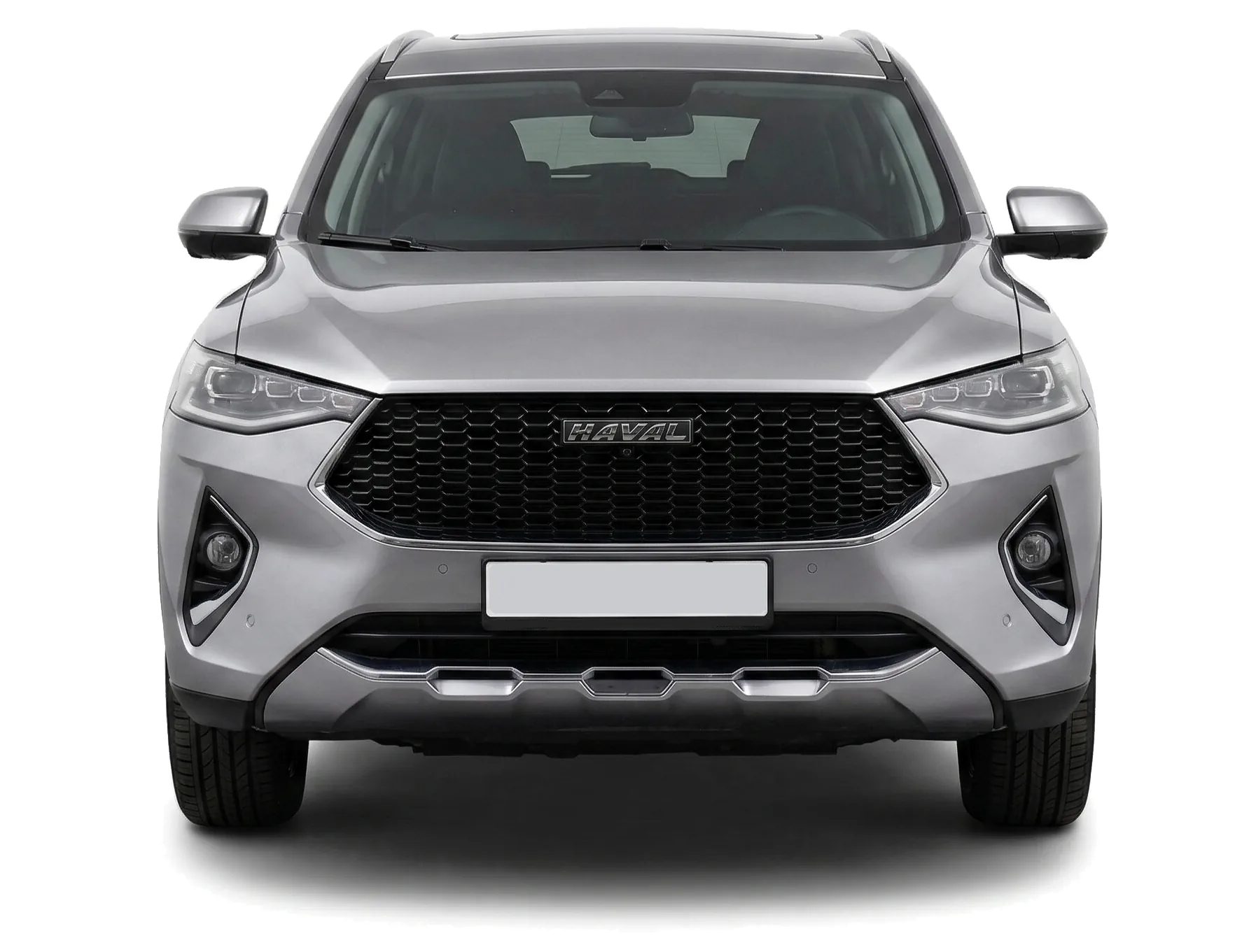 Haval F7 2019 — кроссовер — белый фон — вид спереди