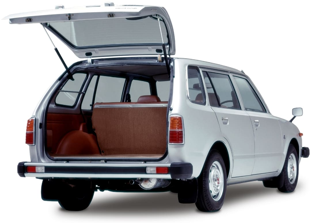 Honda Civic Van Custom '1974–79 вид сзади с открытым багажником
