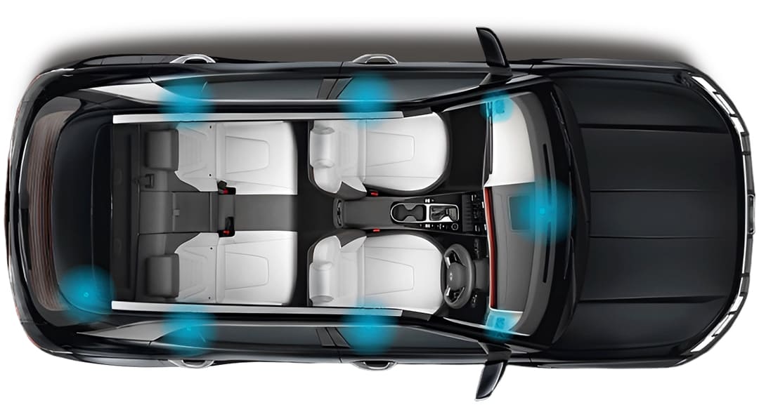 Расположение динамиков в кроссовере Hyundai Creta '2024–н.в.