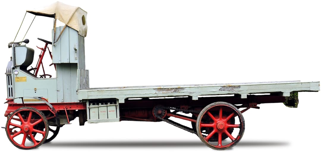 Старинный грузовик Karrier A60 Flatbed Lorry '1910 года, вид сбоку