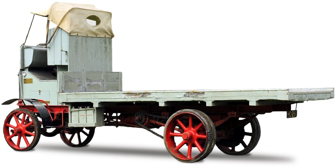 Ретро грузовик Karrier A60 Flatbed Lorry '1910 года, вид сбоку