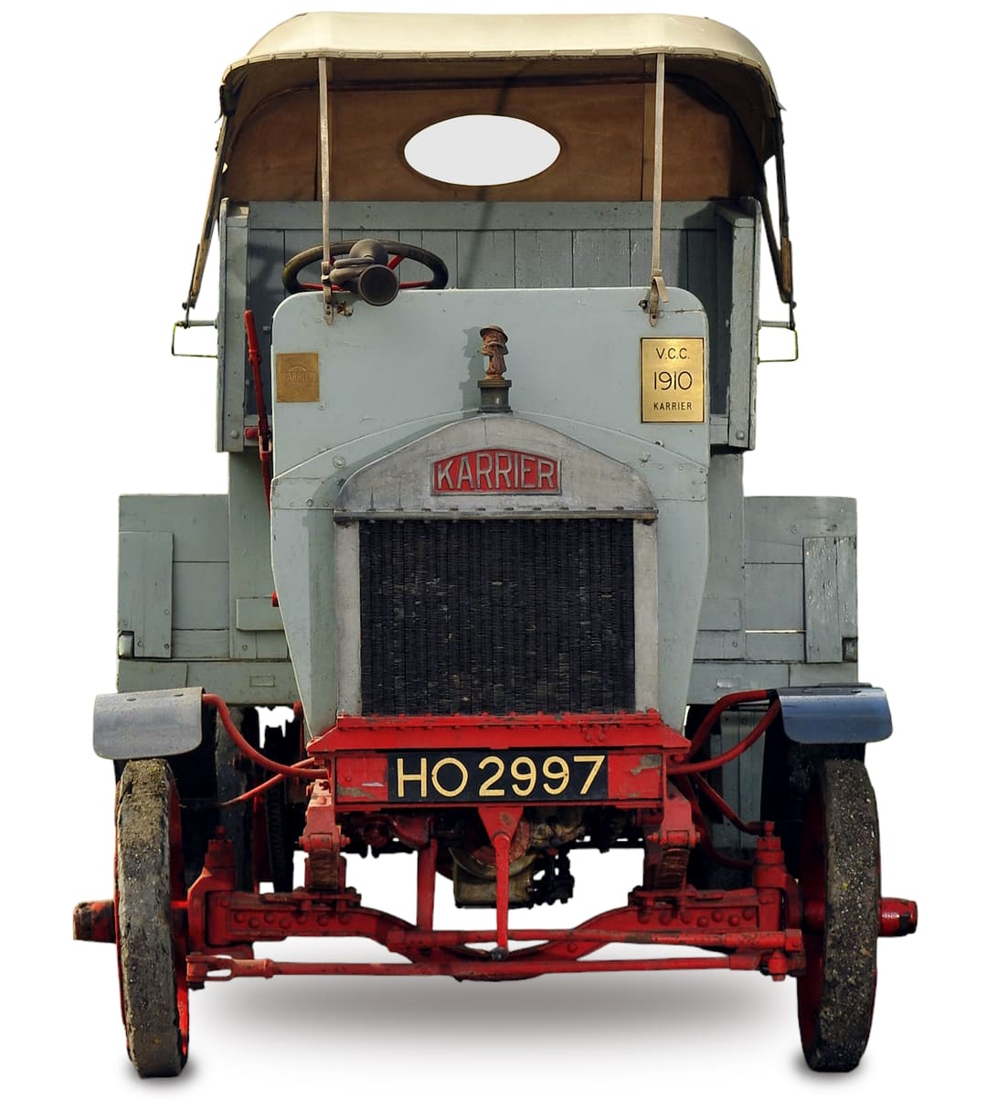 Старинный грузовик Karrier A60 Flatbed Lorry '1910 года, вид спереди