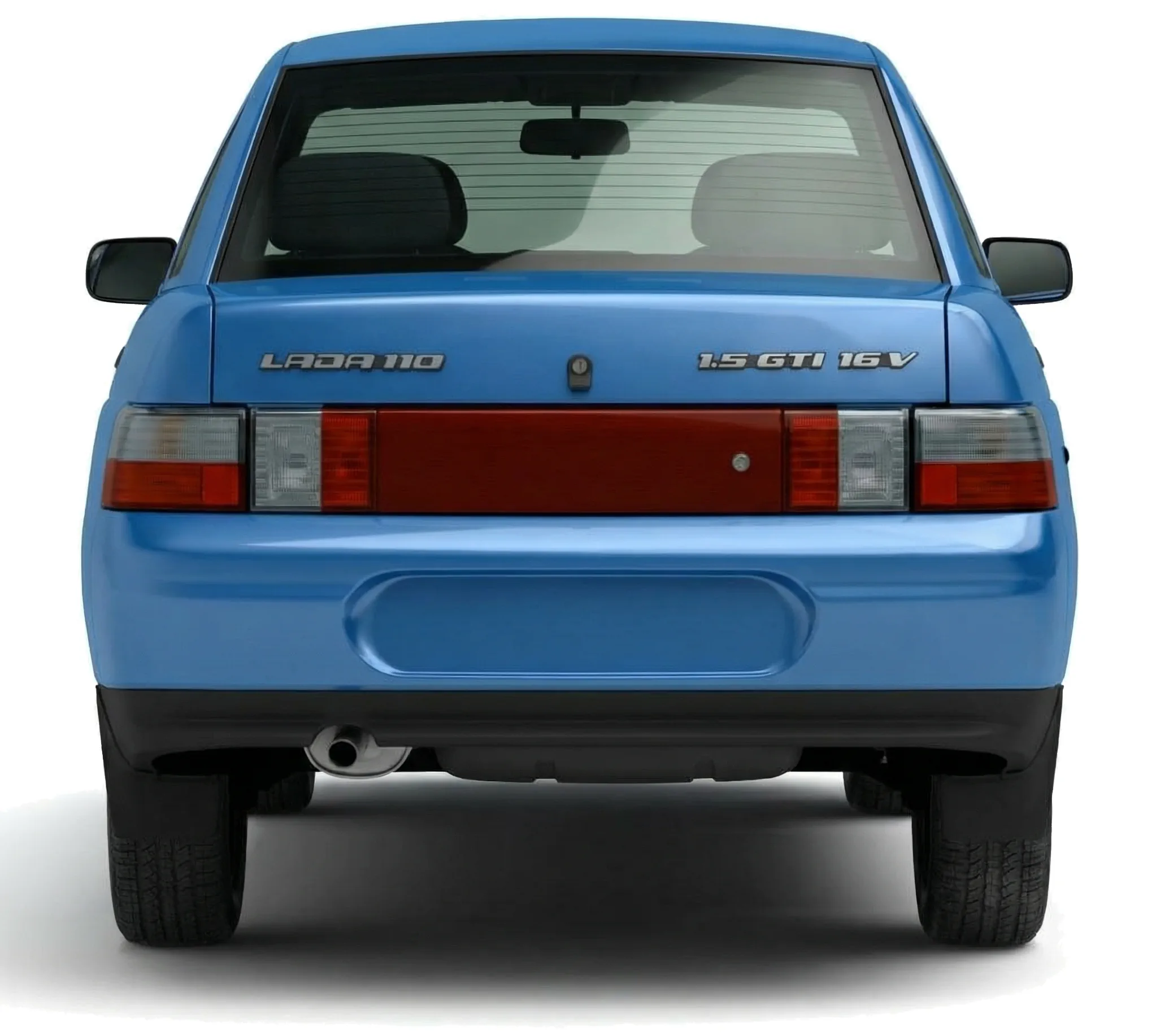 Российский автомобиль Lada 110 (2110) '1995–2007, вид сзади