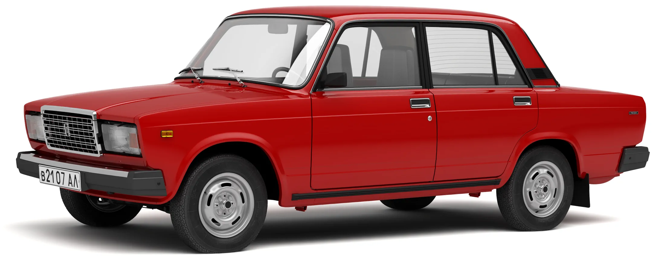 Автомобиль ВАЗ-2107 'Жигули' '1982–2006 на белом фоне