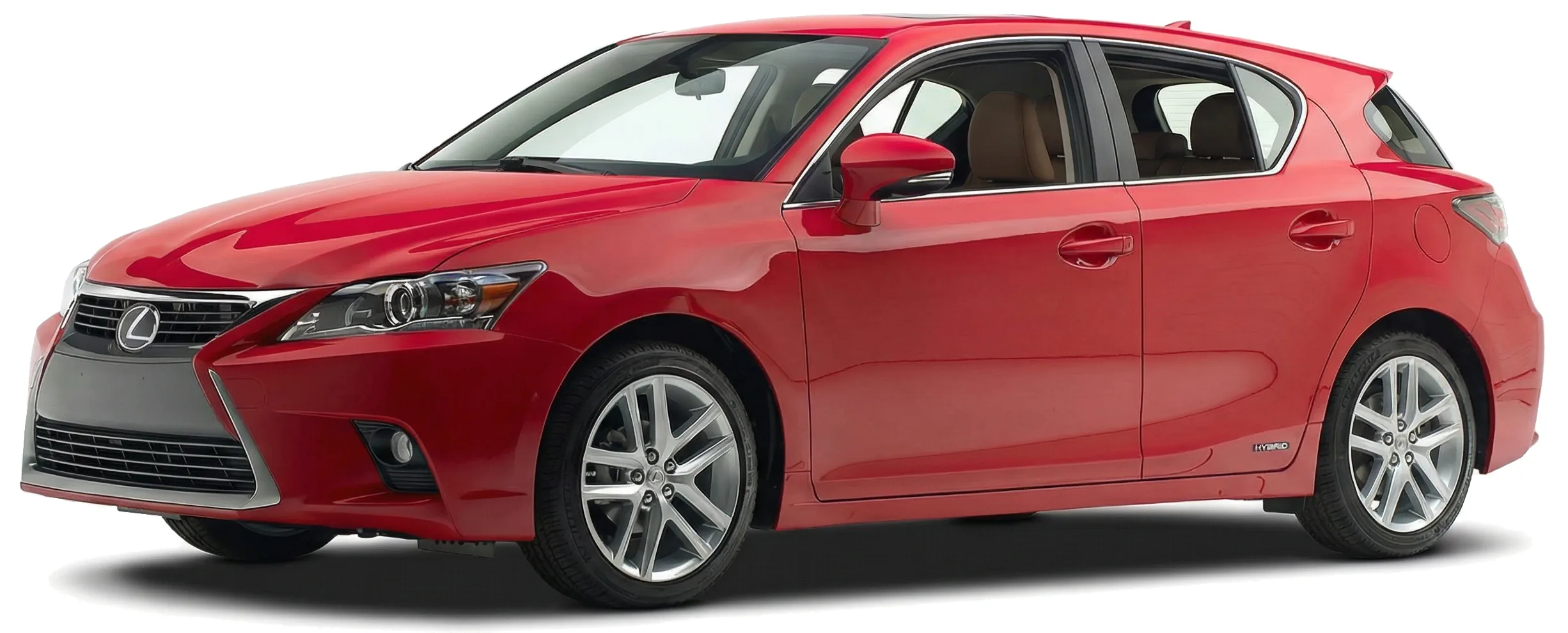 Автомобиль Lexus CT 200h '2014–17 на белом фоне