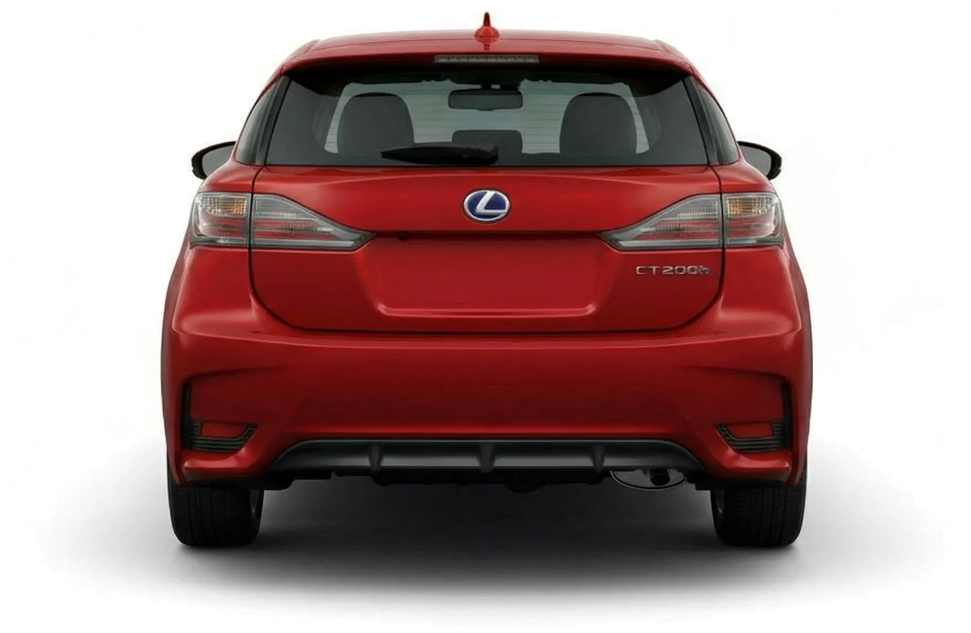 Автомобиль Lexus CT 200h '2014–17, вид сзади, на белом фоне