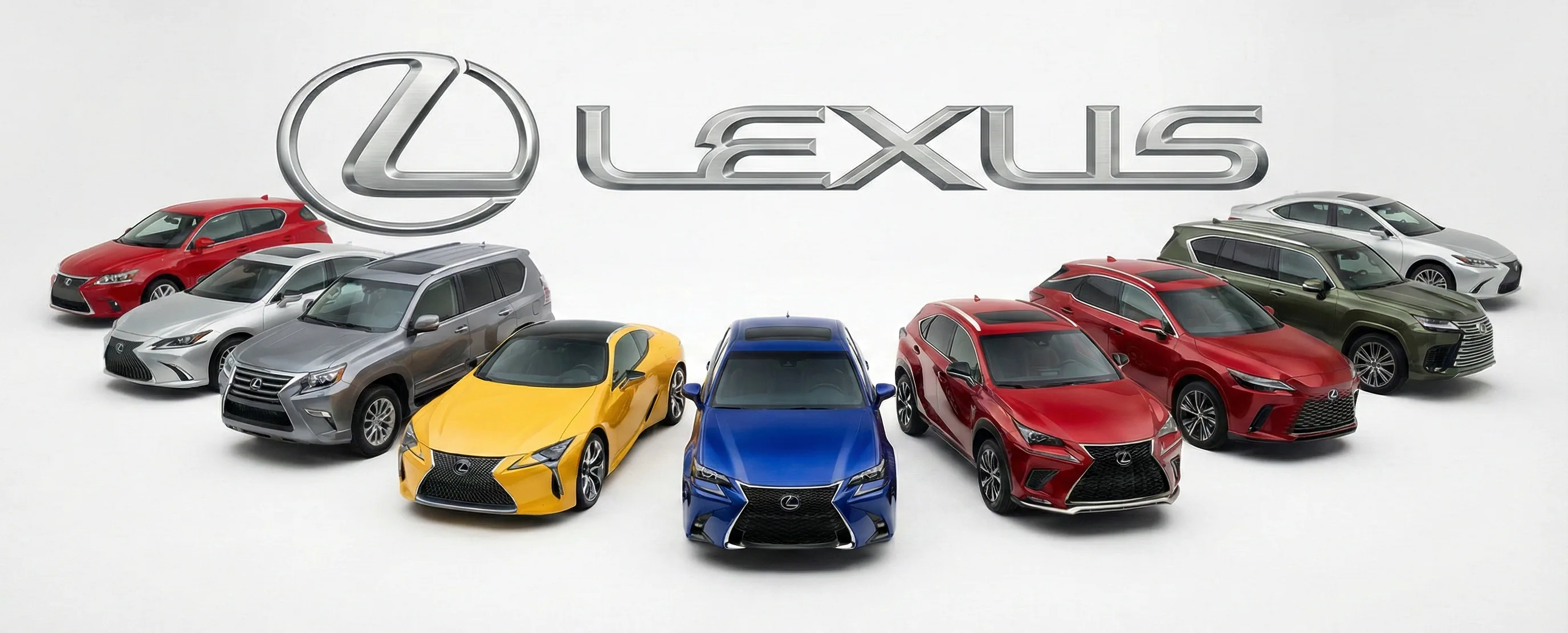 Автомобили Lexus в ряд