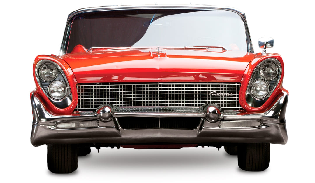 Ретро кабриолет Lincoln Continental Mark III Convertible (68A) '1958 года, вид спереди