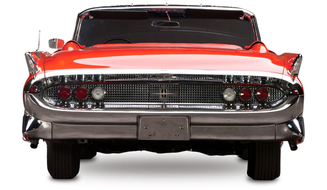 Ретро авто Lincoln Continental Mark III Convertible (68A) '1958 года, вид сзади