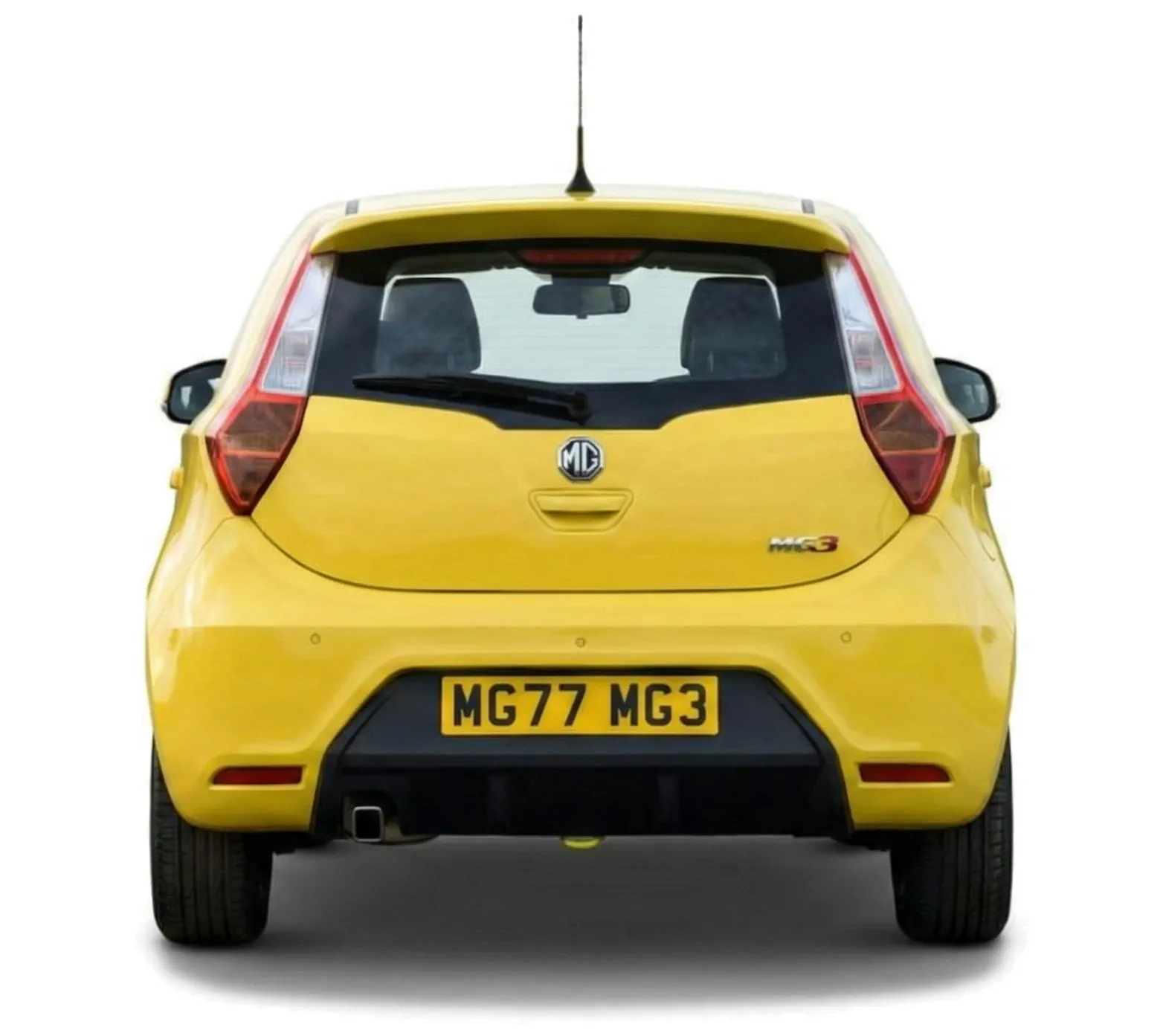 Хэтчбек MG3 3Style (ZP11) '2013–18, вид сзади на белом фоне