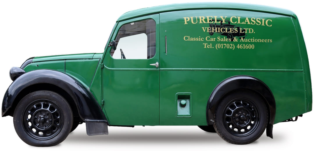 Ретро фургон Morris Eight 5 cwt Van (Series Z) '1940–53 года, вид сбоку