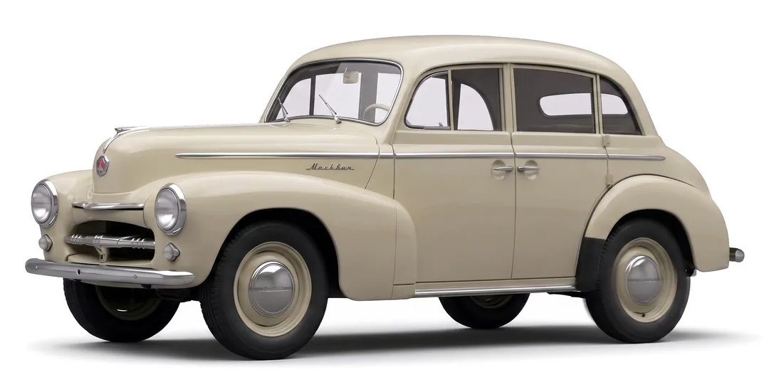 Москвич-401-423 3 вариант 1949 — опытный седан — белый фон