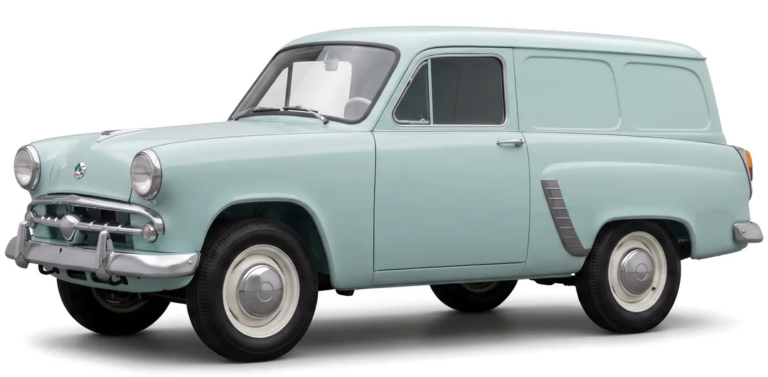 Москвич-402-428 1956 — советский опытный фургон — белый фон