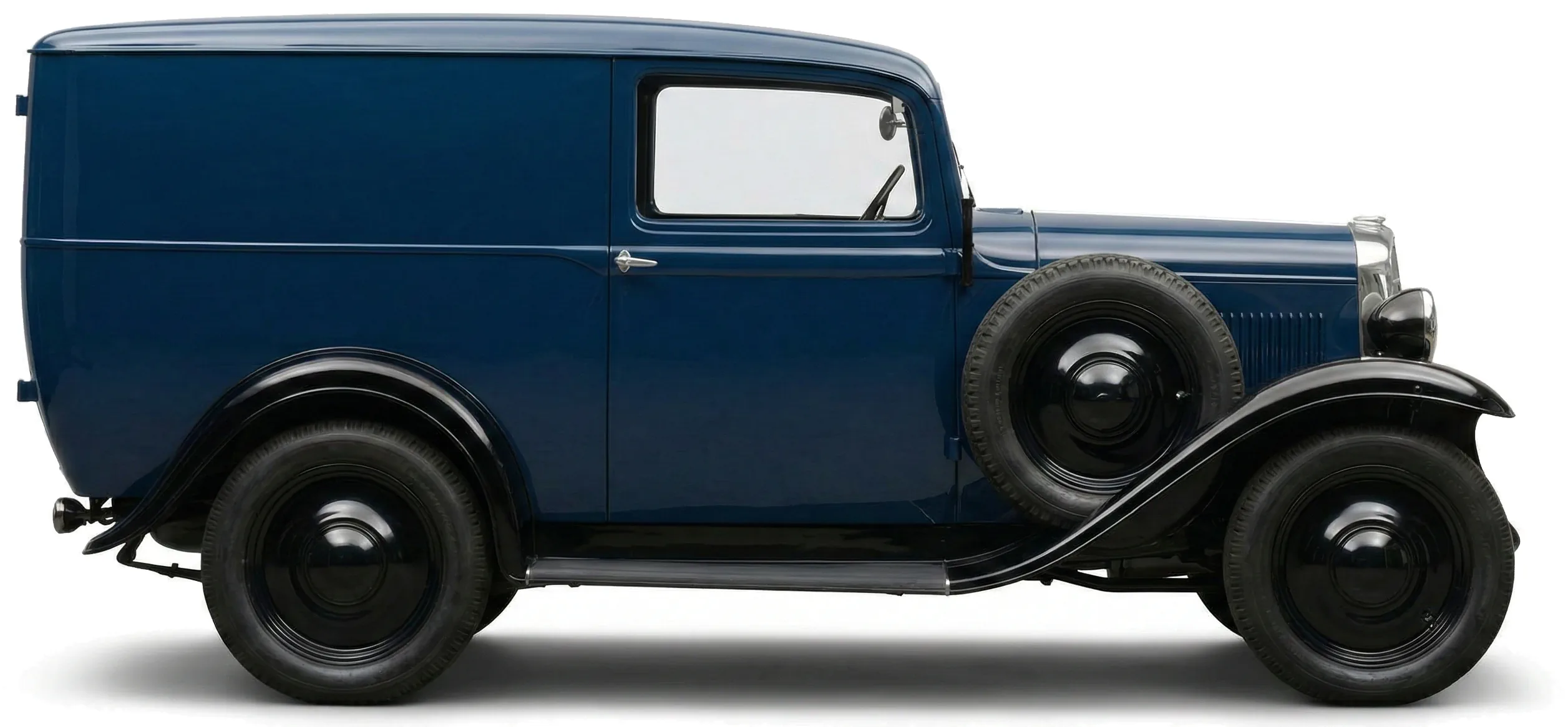 Opel 1,1 Liter Kastenwagen (1196) '1938–40 на белом фоне вид сбоку