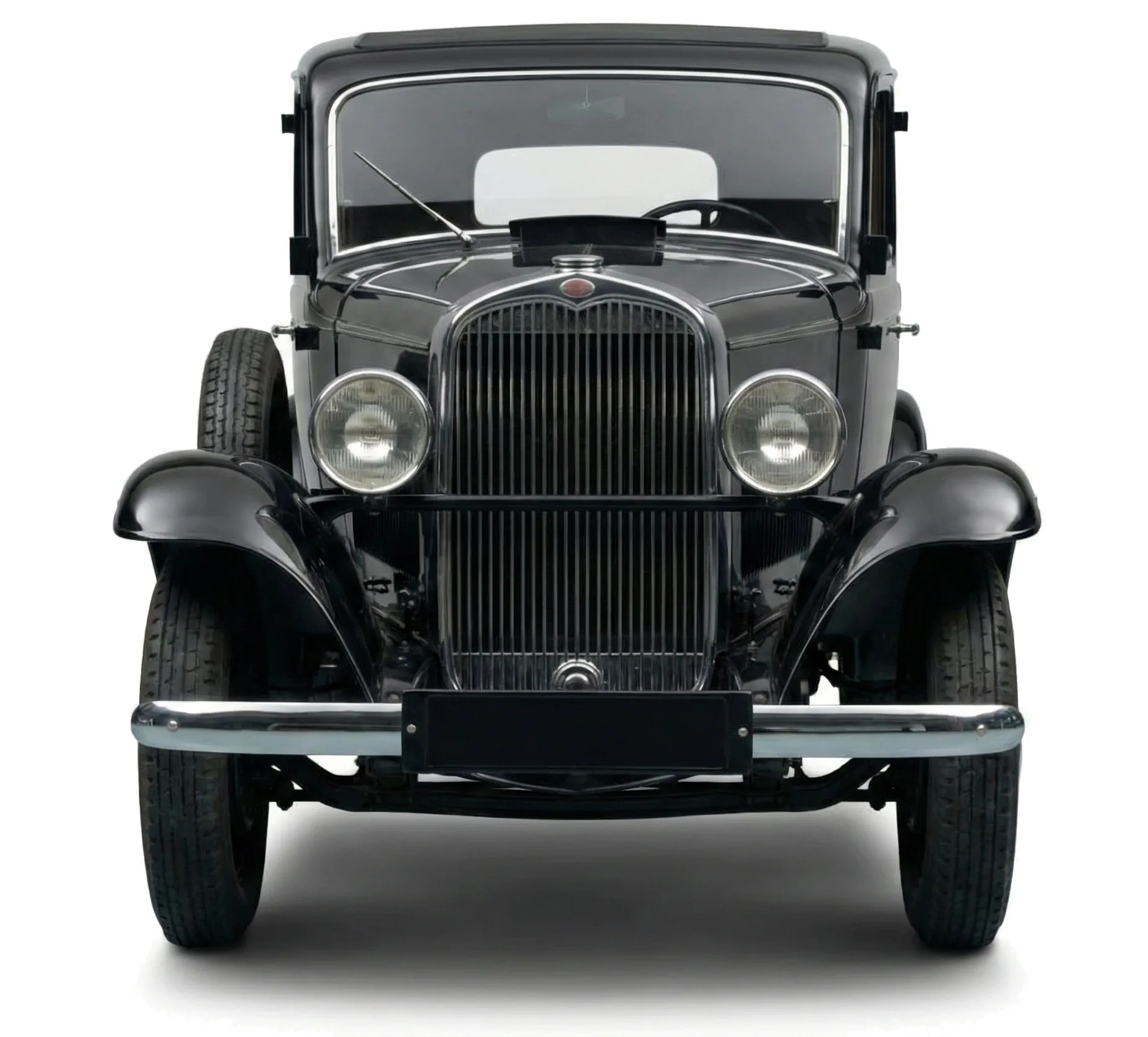 Автомобиль Opel 1,2 Liter Limousine 2-türig (1290) '1934–35 на белом фоне, вид спереди