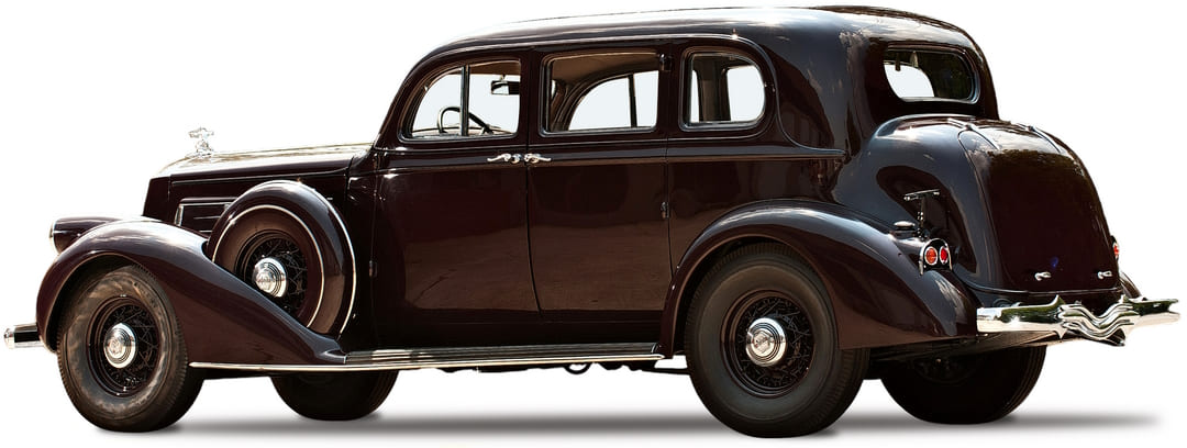 Автомобиль Pierce-Arrow Twelve 5-passenger Sedan '1936 года, вид сбоку