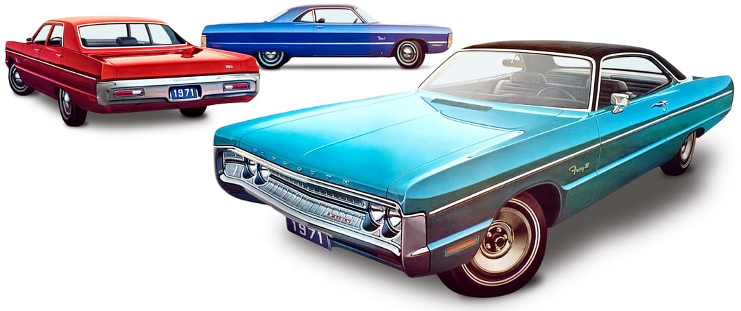 Plymouth mix фотография трех автомобилей Плимут Фури