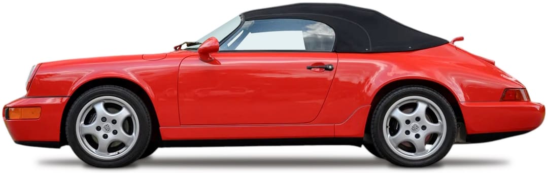 Porsche 911 Speedster '1994 вид сбоку с поднятым верхом