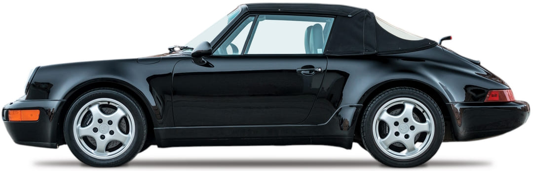Porsche America Roadster (964) '1992–93 вид сбоку с поднятым верхом