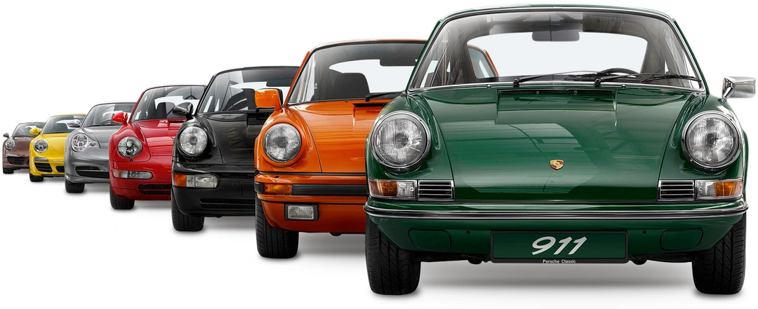 Porsche 911 mix Эволюция автомобилей Porsche 911 в одной картинке