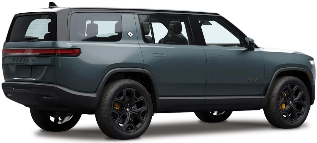 Электрический внедорожник Rivian R1S '2022 вид сбоку