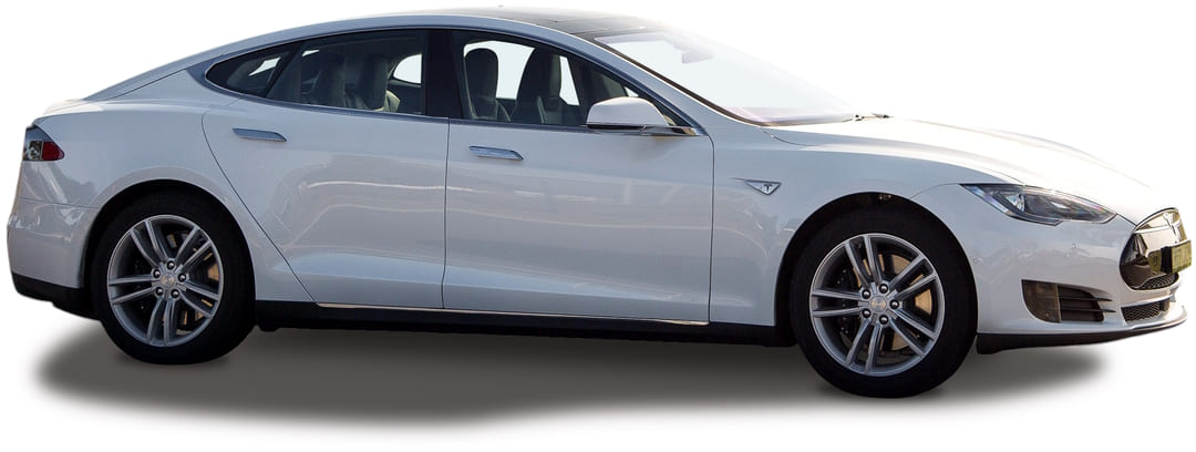 Tesla Model S '2012–16, вид сбоку