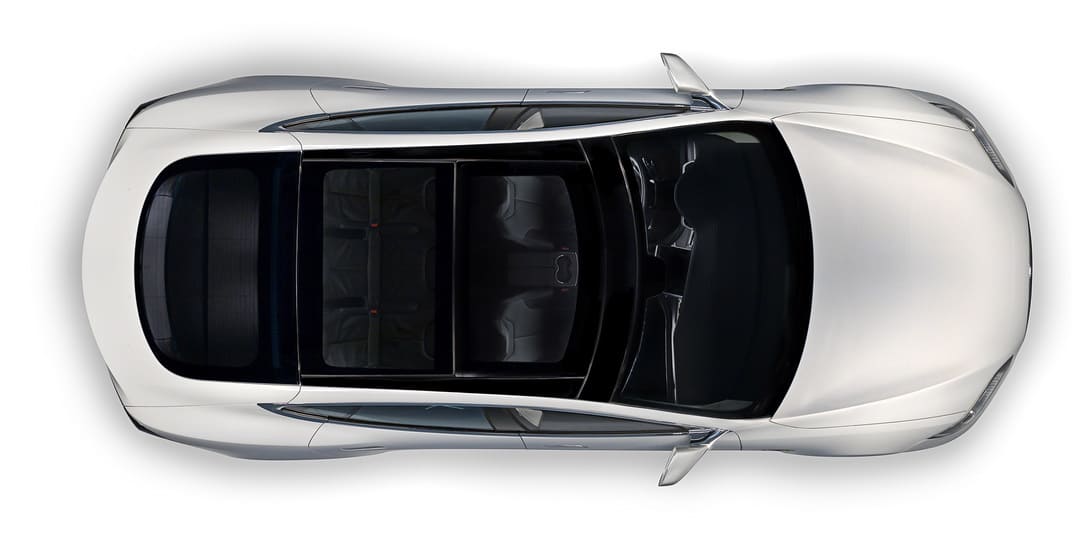 Tesla Model S '2012–16, вид сверху