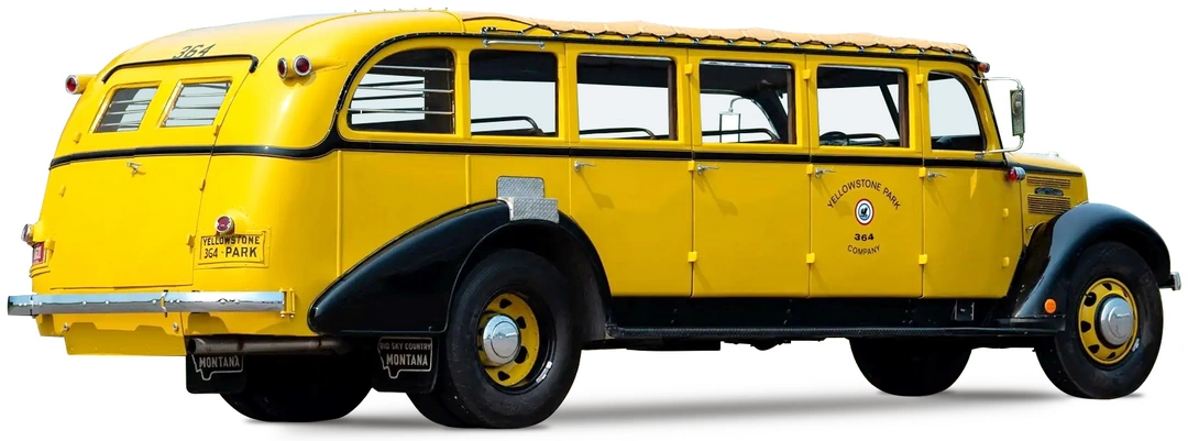 White Model 706 'Yellowstone National Park' Tour Bus '1936, вид сбоку под углом