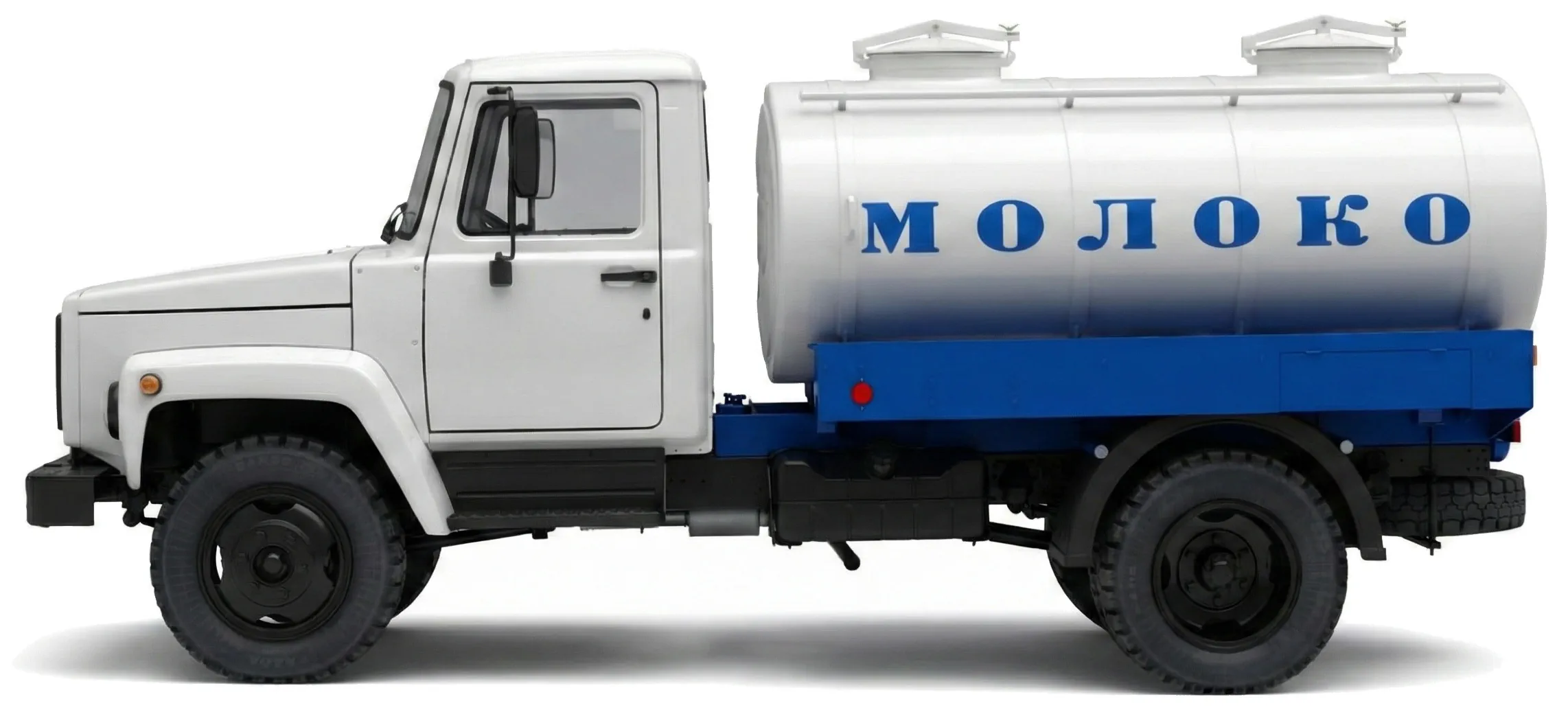 Грузовик ГАЗ-3307 Г6-ОТА-4.2 '2003 года, вид сбоку на белом фоне