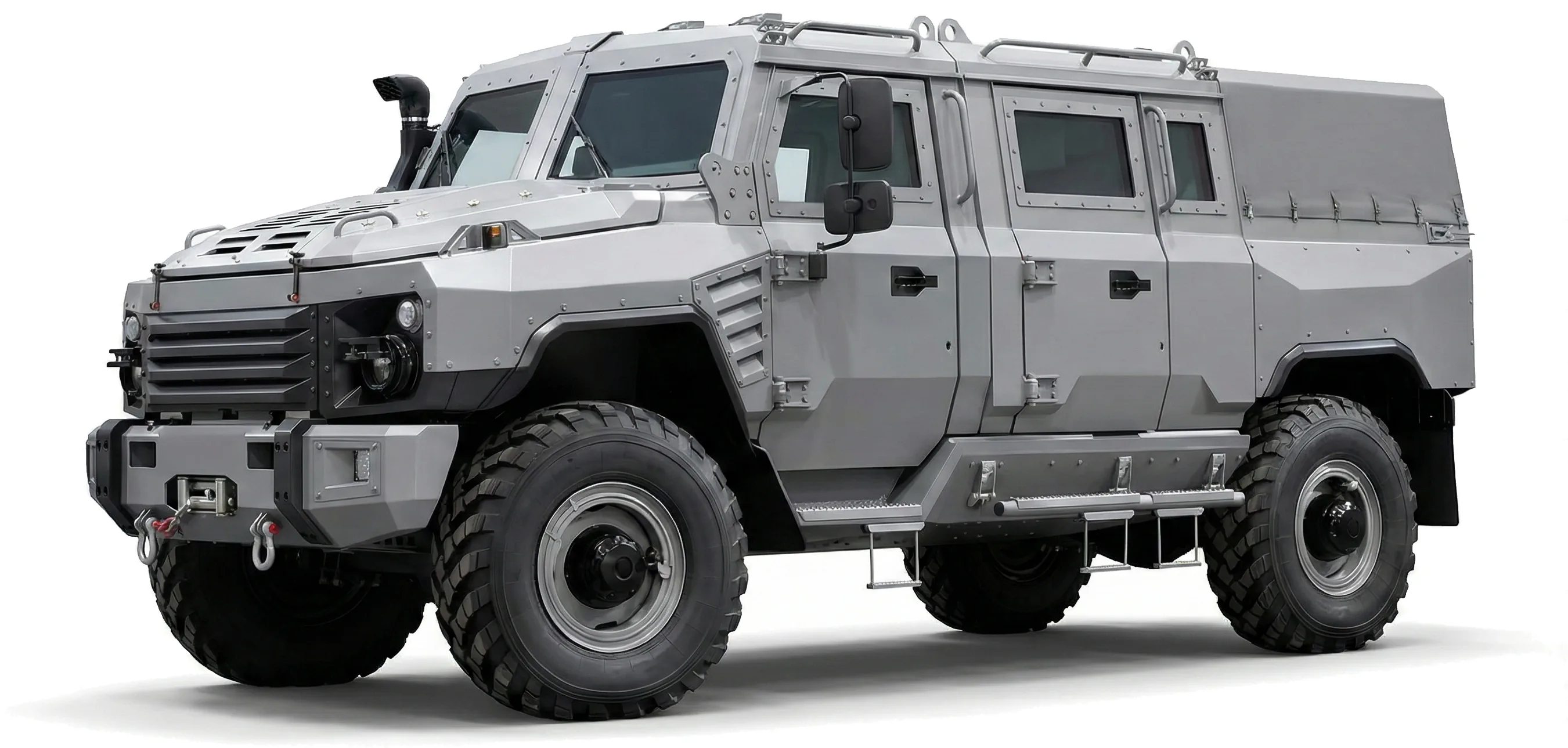 Бронированный автомобиль RIDA Buran ASV '2018 на белом фоне