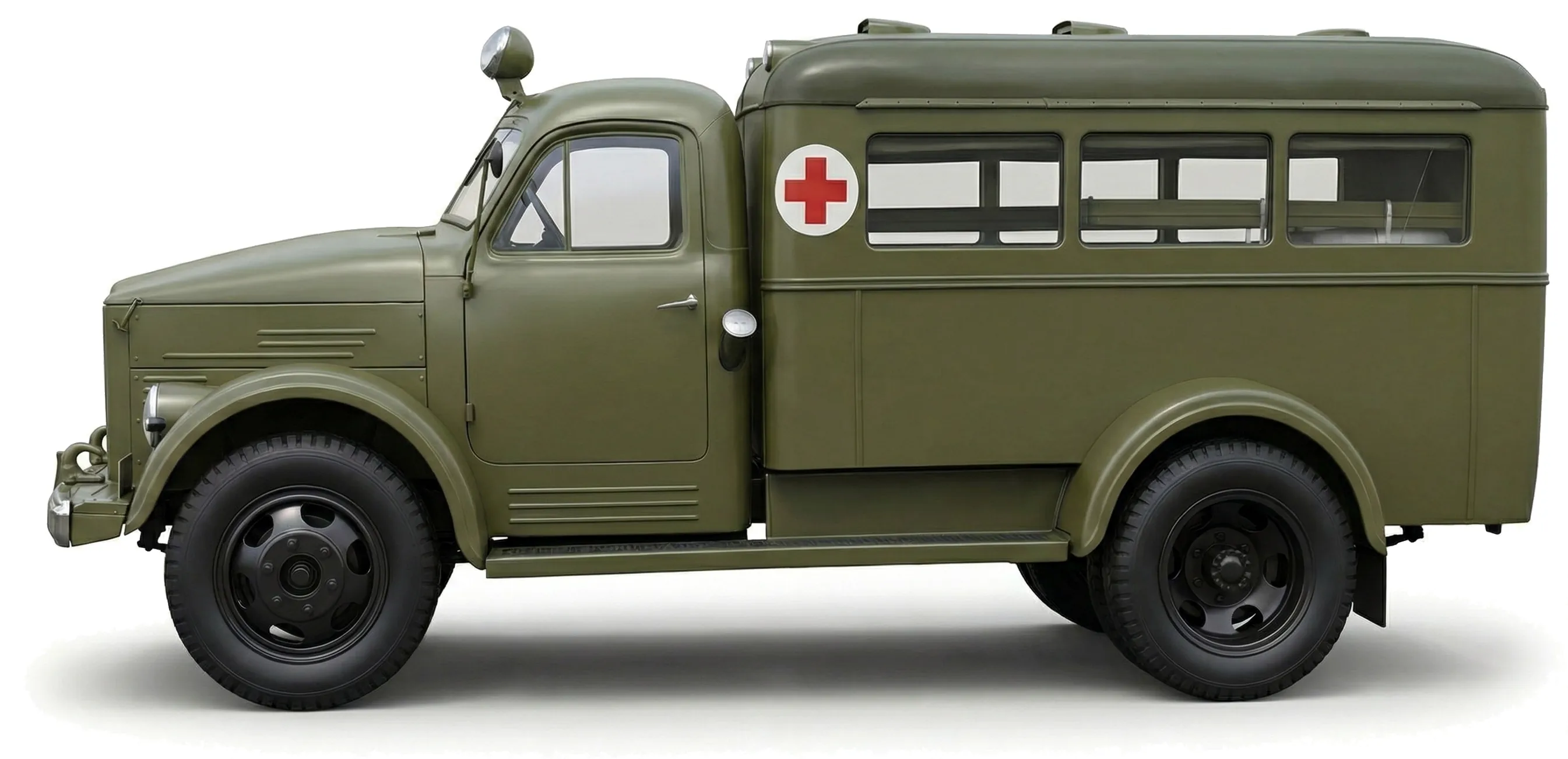 Советская санитарная машина ПАЗ-653 '1953–57, вид сбоку